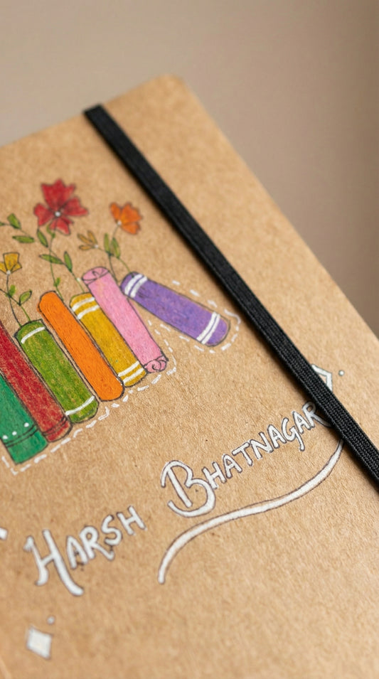 Brown cover notebook customisable