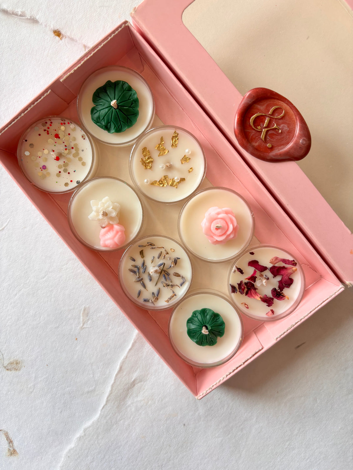 Festive Tea Light Set – Set of 8